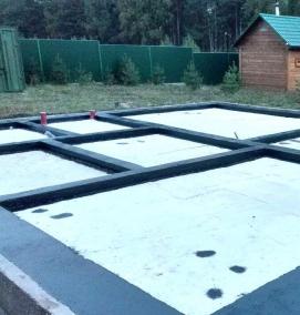 Гидроизоляция фундаментной плиты - вариант 1