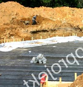 Гидроизоляция фундаментной плиты - вариант 3