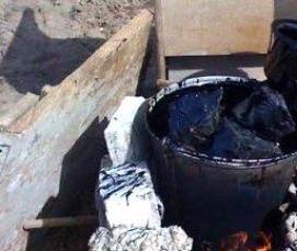 Гидроизоляция колодцев битумной мастикой - тип 3