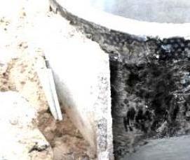 Гидроизоляция колодцев в мокрых грунтах - вариант 3