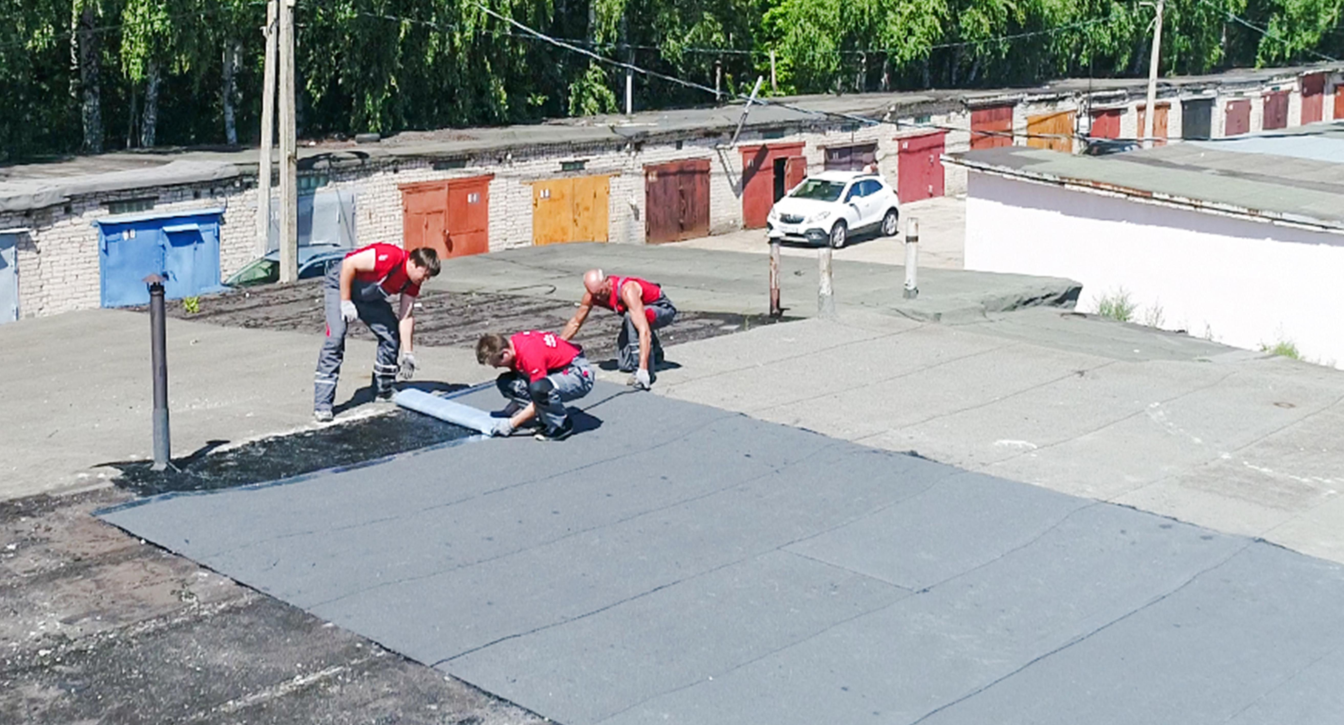 Гидроизоляция крыши гаража - тип 3