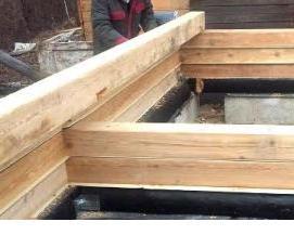 Гидроизоляция между фундаментом - вариант 1