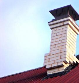 Гидроизоляция печной трубы на крыше из профнастила - модель 3