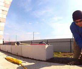 Гидроизоляция первого ряда газобетона - модель 3