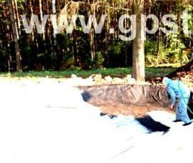 Гидроизоляция пруда жидкой резиной - модель 1