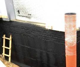 Гидроизоляция стен подвала снаружи - модель 1