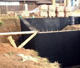 Гидроизоляция стен рулонными материалами - вариант 3