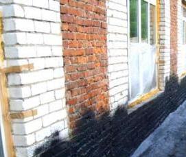 Гидроизоляция стен жидкой резиной - модель 1