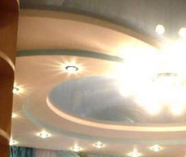 Гипсокартонный натяжной потолок - вариант 1