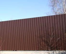 Глухой  из профнастила - тип 1