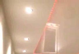 Глянцевый натяжной комбинированный потолок - тип 2