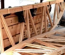 Гнутые деревянные балки - модель 1