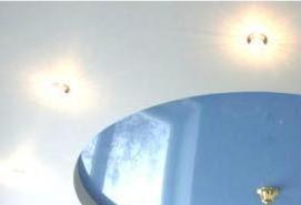 Голубые натяжные потолки матовые - тип 3