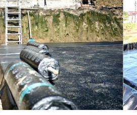 Горизонтальная гидроизоляция фундамента рулонными материалами - модель 4