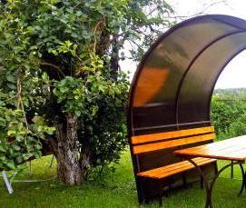 Готовые беседки для дачи из поликарбоната - модель 4