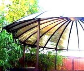 Готовые беседки для дачи из поликарбоната - модель 2