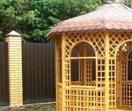 Готовые беседки из дерева - модель 1