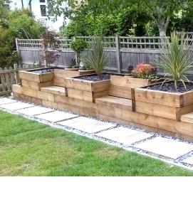 Грядки из бруса - тип 4