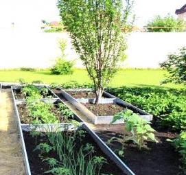 Грядки из профнастила - модель 3