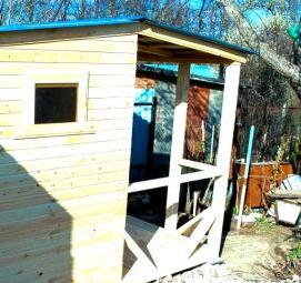 хозблок из дерева - тип 1