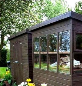 хозблок из панелей для дачи - модель 4