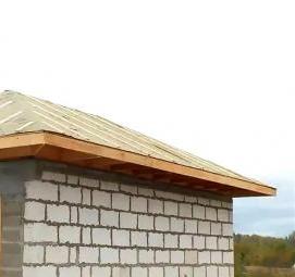 хозблок из пеноблоков с односкатной крышей - тип 4