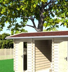 хозблок с душем для дачи - вариант 1