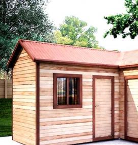 хозблок с душем для дачи - вариант 3