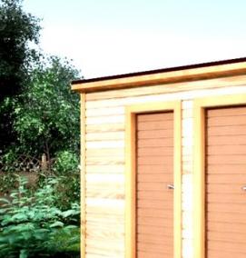 хозблок с душем для дачи - вариант 2