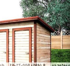 хозблок с туалетом для дачи под ключ - тип 2