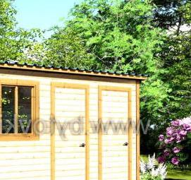 хозблок с туалетом из кирпича - модель 3