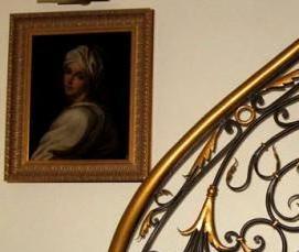 художественная ковка ограждение винтовой лестницы - модель 3