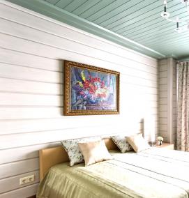 Имитация бруса на потолок - вариант 3