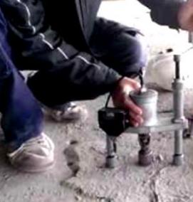 Испытание бетона методом скалывания - тип 1