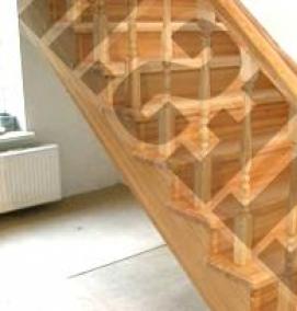 Изготовление лестниц из лиственницы - тип 4