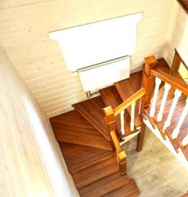 Изготовление лестниц из лиственницы - тип 3