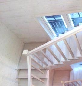 Изготовление лестниц из лиственницы - тип 2