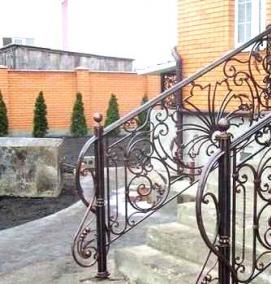 Изготовление перил для лестниц из металла - тип 3