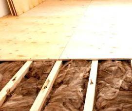 Каменная вата для утепления пола - вариант 2