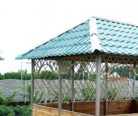 Каркасная беседка из металла - тип 1