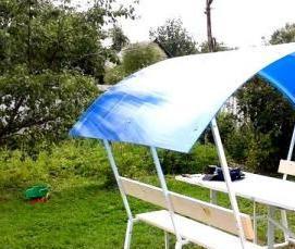 Каркасная беседка из металла - тип 4