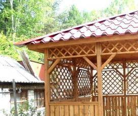 Каркасная беседка закрытая с мангалом - модель 3