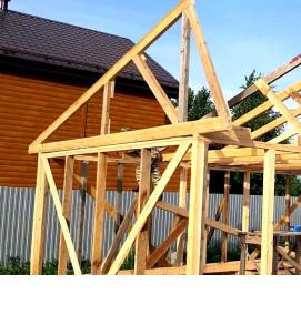 Каркасный гараж осб - вариант 4