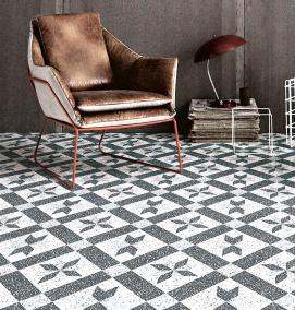 Керамическая плитка для пола зеленая - модель 4