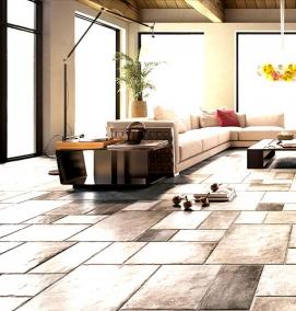 Керамическая плитка для пола зеленая - модель 2