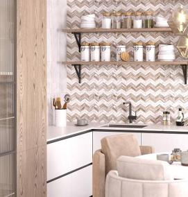 Керамогранит бежевый моноколор - модель 4