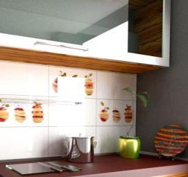 Керамогранит для фартука на кухню 60х120 - вариант 3