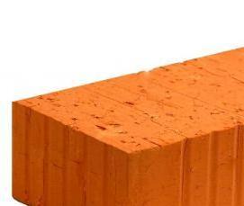 Кирпич красный одинарный полнотелый - тип 2