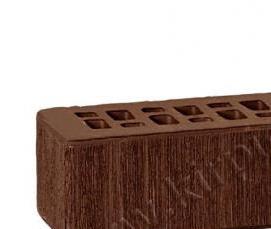 Кирпич облицовочный темно коричневый - тип 3