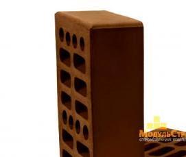 Кирпич облицовочный темный - модель 1